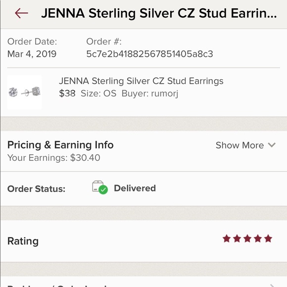 NWT JENNA Sterling Silver CZ Stud Earrings - Picture 4 of 4
